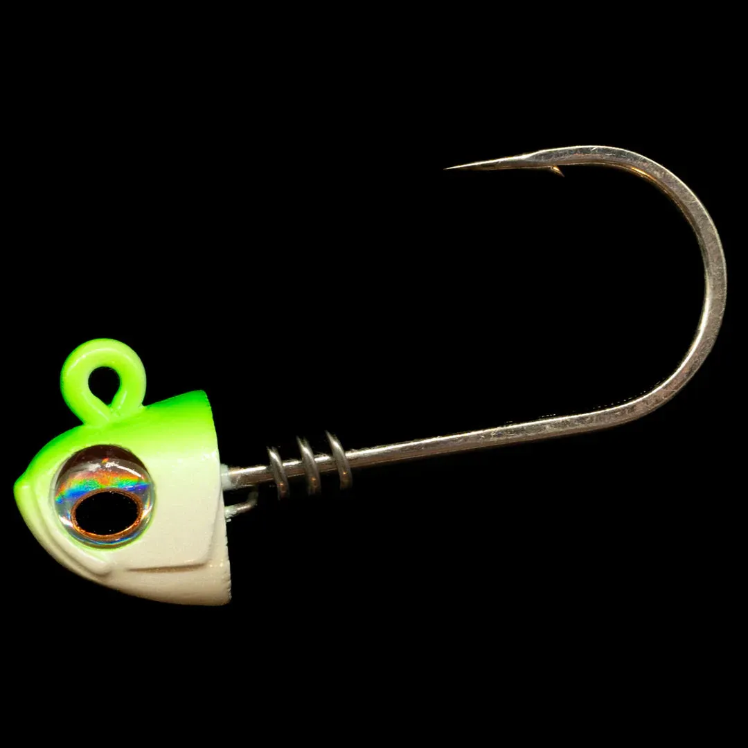 No Live Bait Needed (NLBN) Tuna 4x Super-Duty Screw Lock Jig Heads 2pk