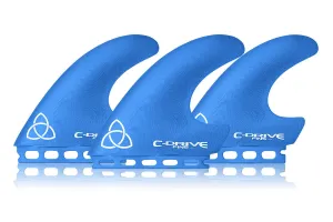 NVS C-Drive Futures Apex Tri/Quad Fin Set-Blue-Small