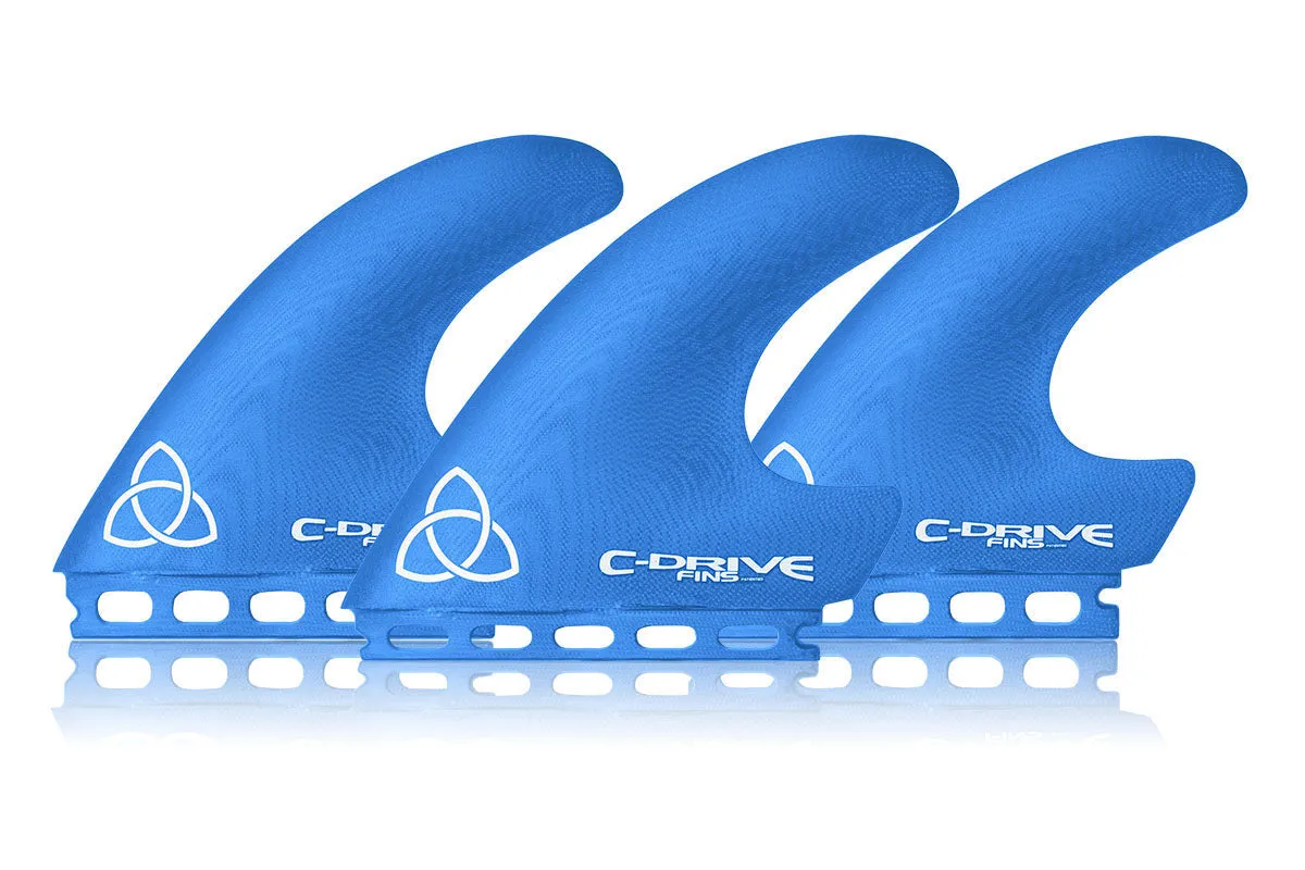 NVS C-Drive Futures Apex Tri/Quad Fin Set-Blue-Small