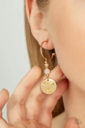 Open Door Jewelry - Artificial STARLIGHT - Gold Earrings - Paparazzi Accessories