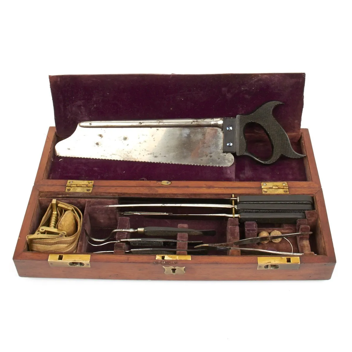 Original U.S. Civil War Confederate States Royal Navy Surgeon Amputation Kit Circa 1850