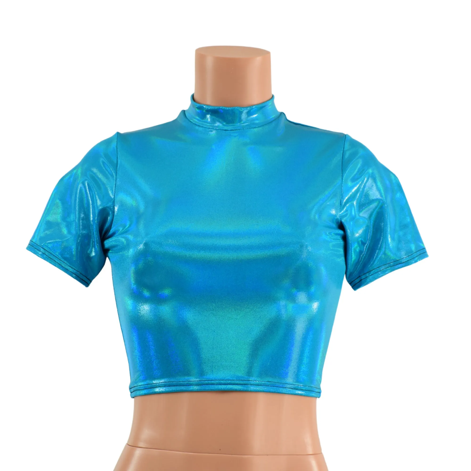 Peacock Tee Sleeve Crop Top