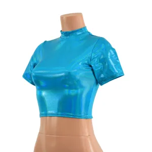 Peacock Tee Sleeve Crop Top
