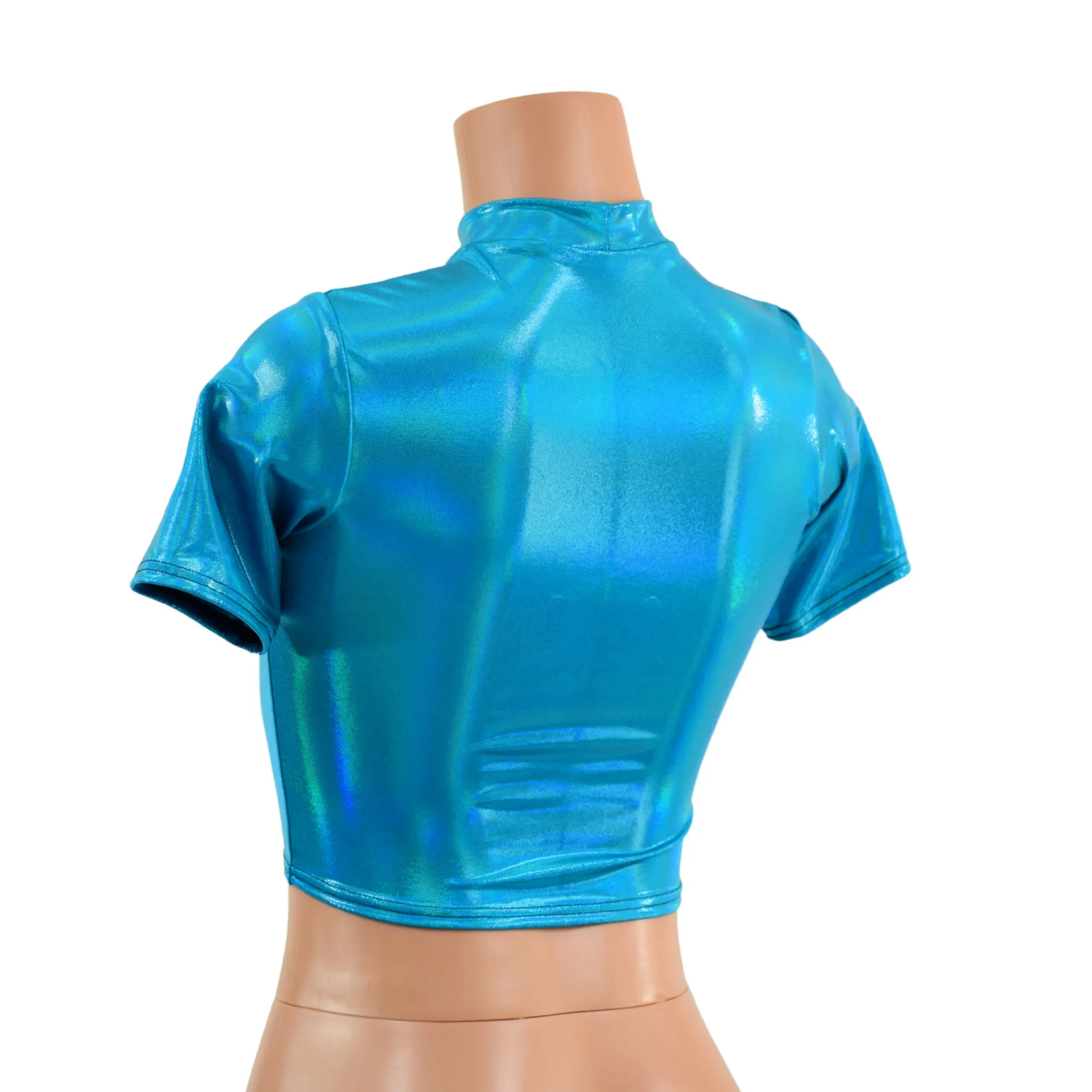 Peacock Tee Sleeve Crop Top