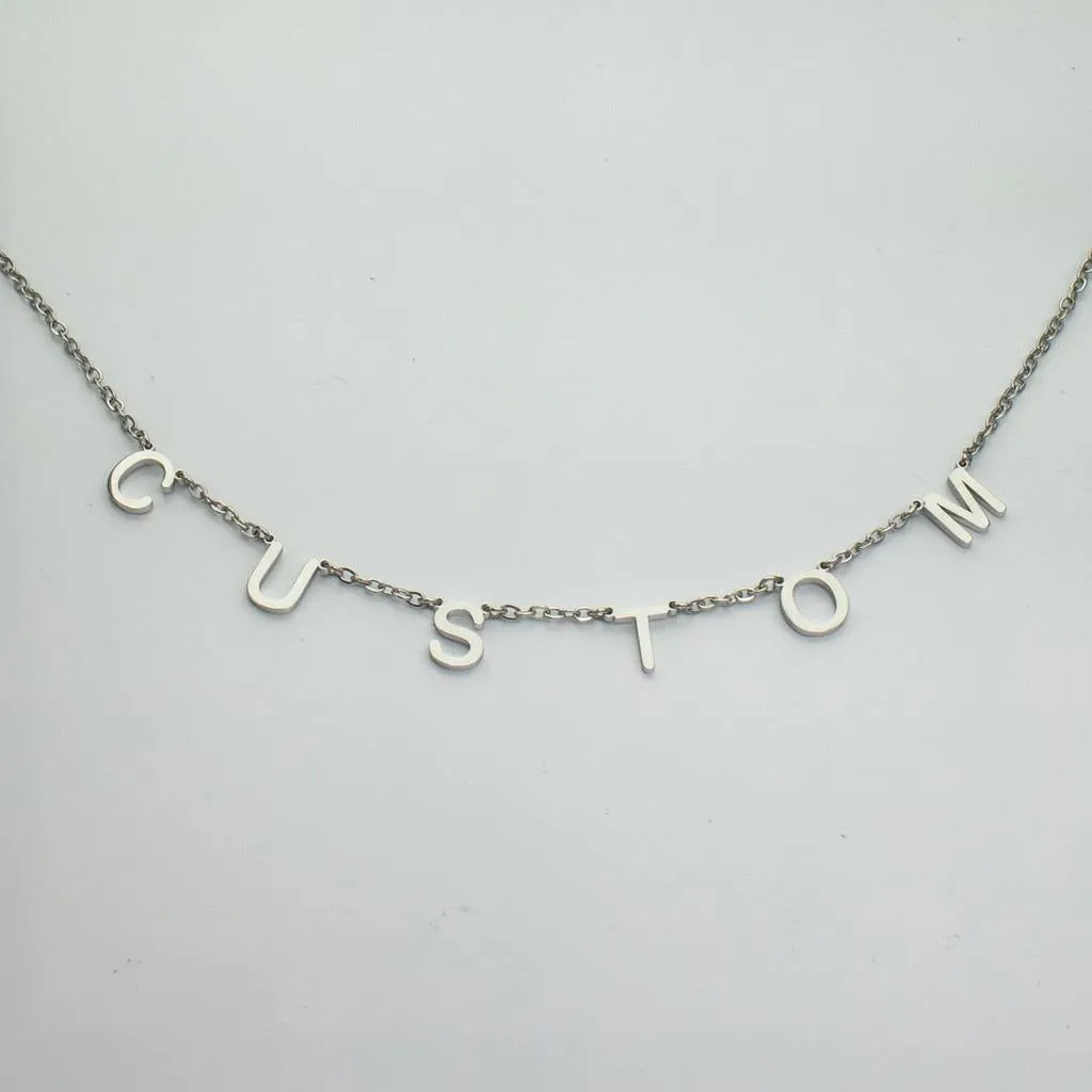 Personalized Custom Word Name Necklace