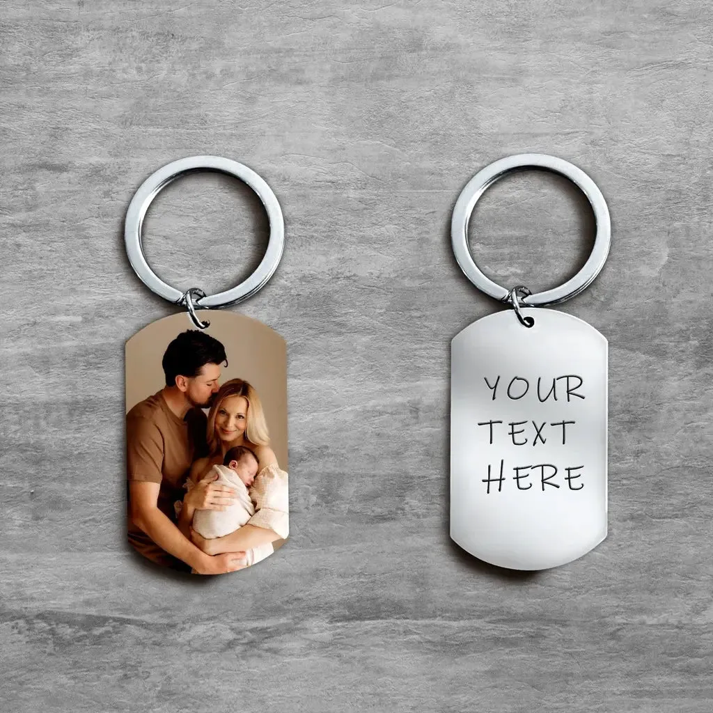 Personalized Engraved Photo Keychains