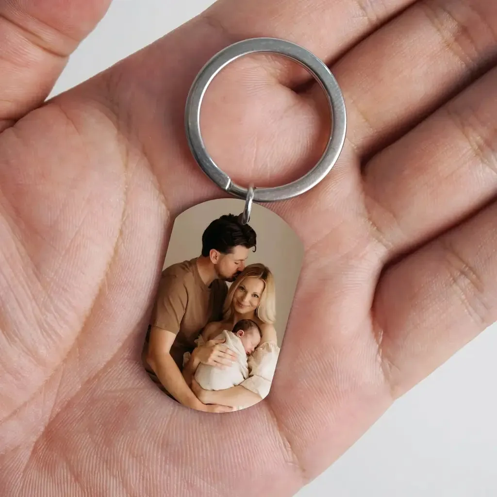 Personalized Engraved Photo Keychains