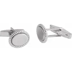 Personalized Sterling Silver Cuff Links