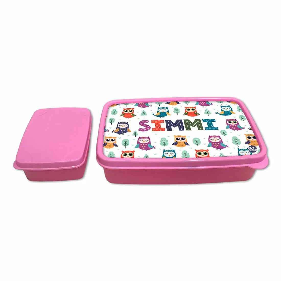 Plastic Customizable Snack Box for Girls Returns Gift Birthday - Owl & Tree
