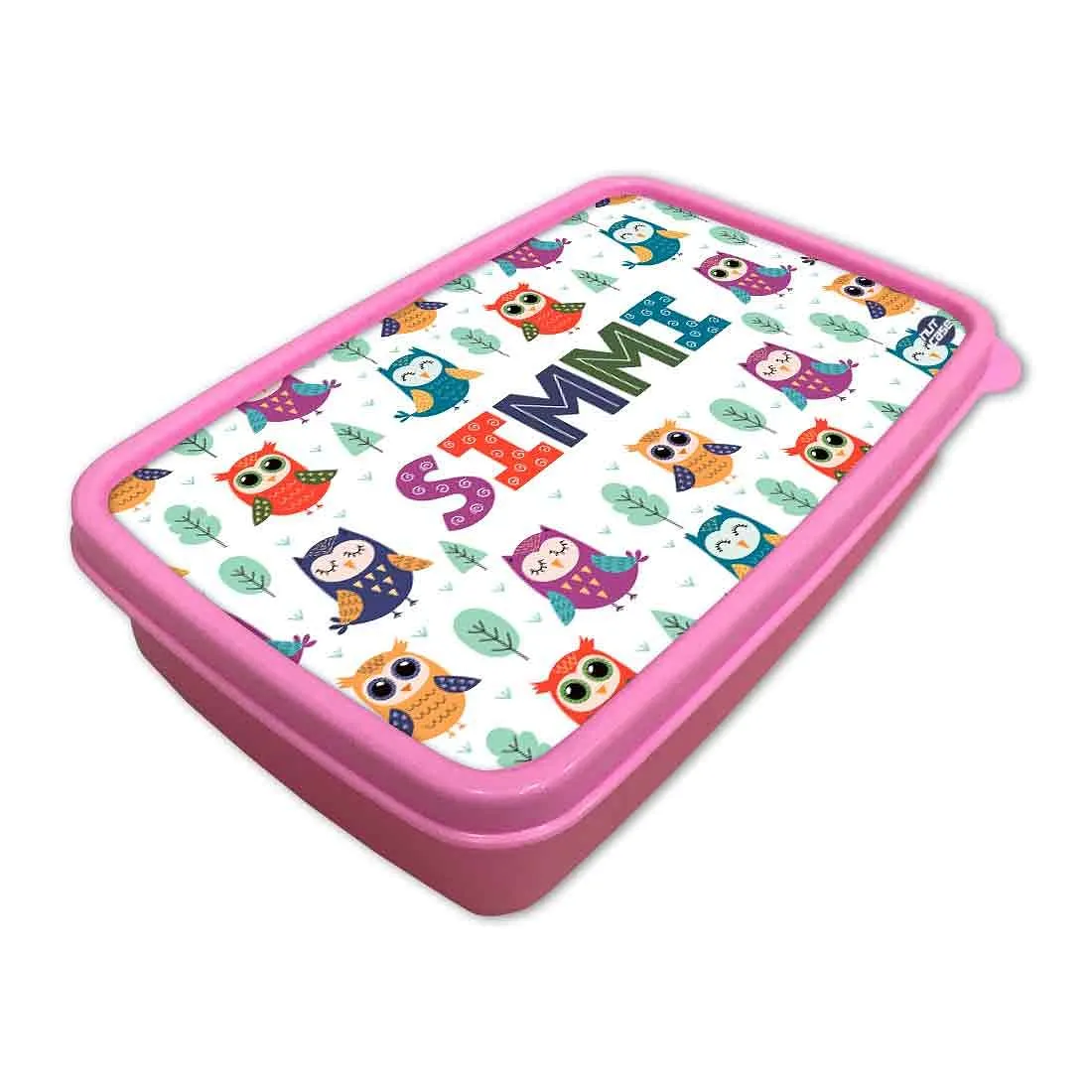 Plastic Customizable Snack Box for Girls Returns Gift Birthday - Owl & Tree