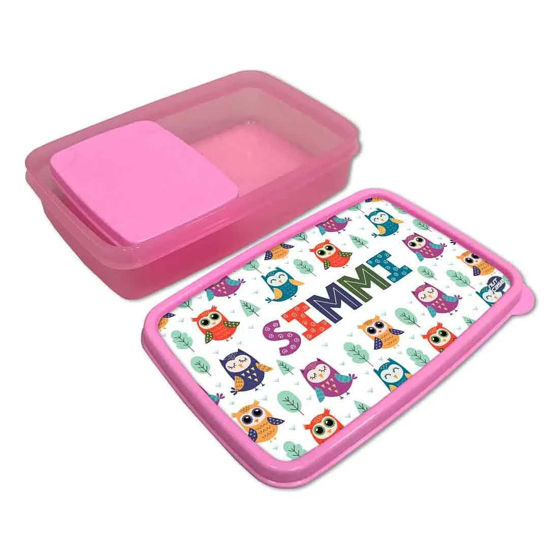 Plastic Customizable Snack Box for Girls Returns Gift Birthday - Owl & Tree