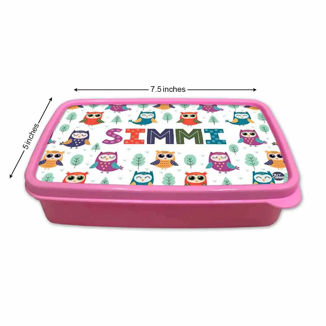 Plastic Customizable Snack Box for Girls Returns Gift Birthday - Owl & Tree