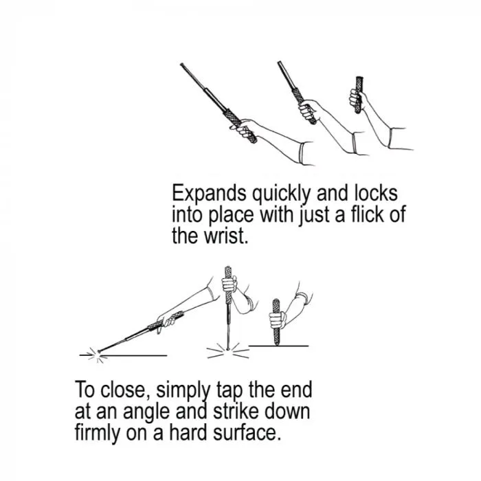 Police Force Expandable Steel Baton
