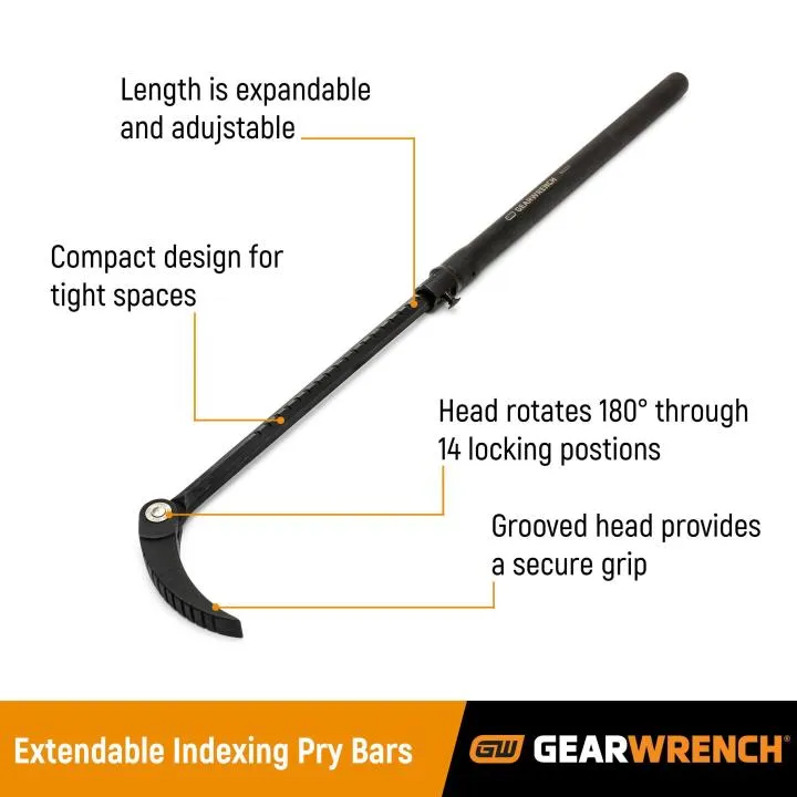 Pry Bar - Gearwrench 29 in Extendable Indexing Pry Bar, 82220