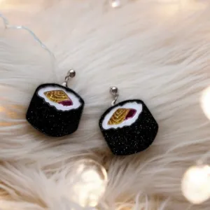 Quirky - Sushi food earrings | boho style earrings | funky pop art earrings | acrylic art earrings | gift for her