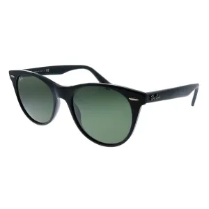 Ray Ban Black Sunglasses with Green Anti-Reflective Lenses-RB_2185_901/31_52mm