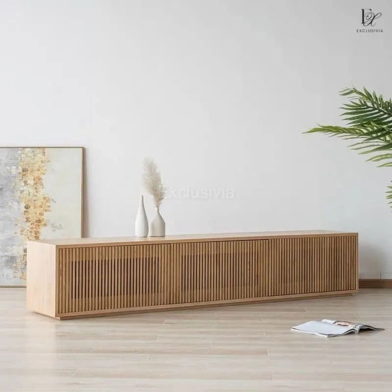 ROX Pine Wood TV Console Cabinet