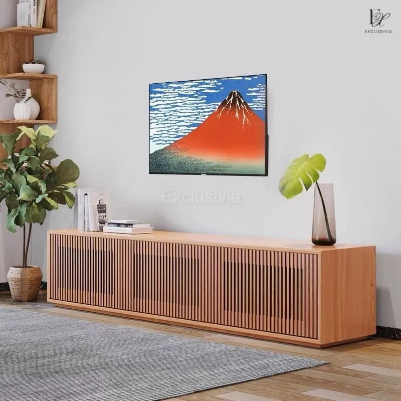 ROX Pine Wood TV Console Cabinet