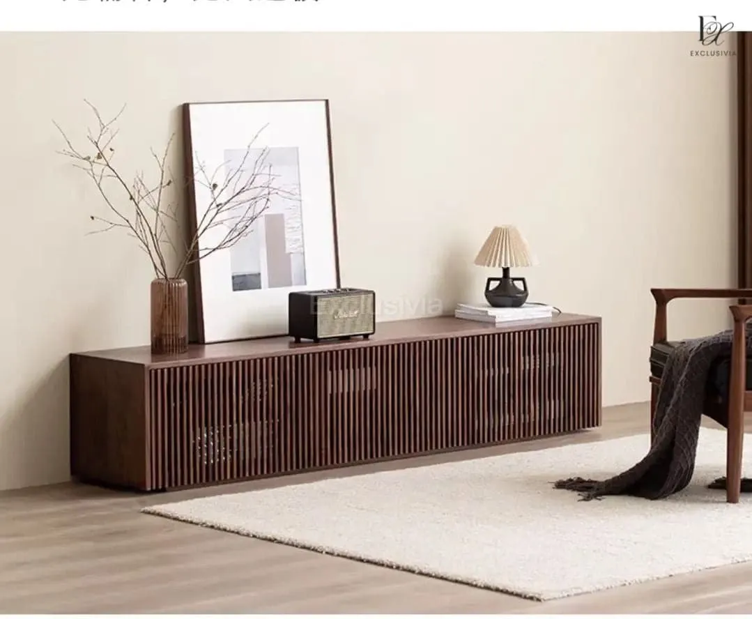 ROX Pine Wood TV Console Cabinet
