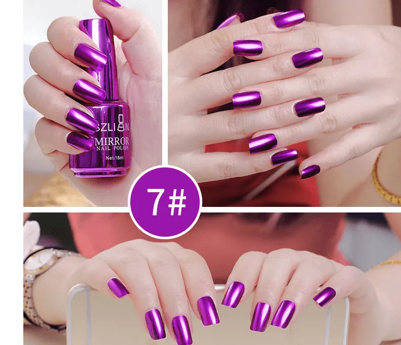 Shiny Mirror Finish Silver Nail Polish