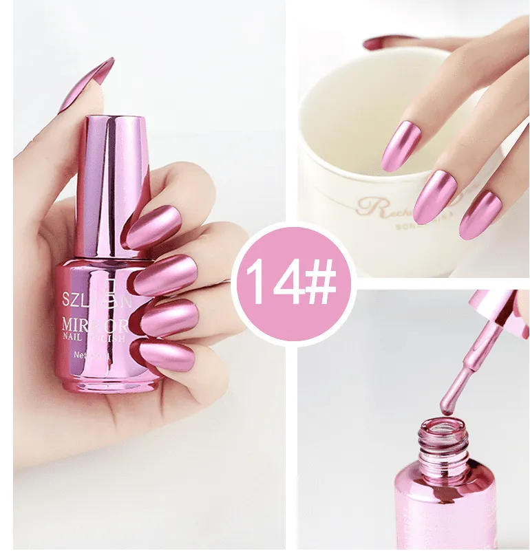 Shiny Mirror Finish Silver Nail Polish
