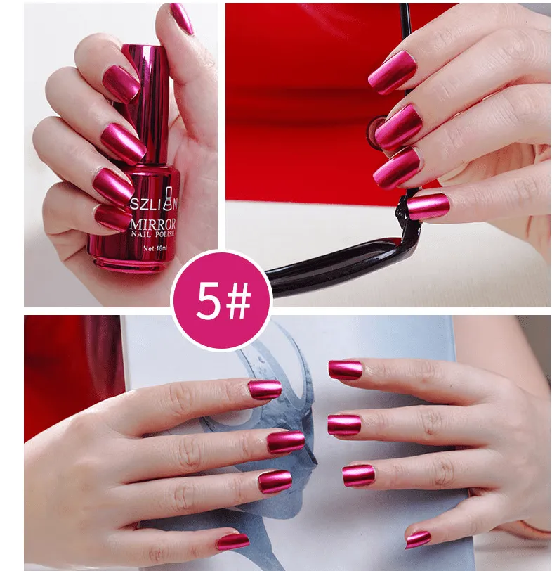 Shiny Mirror Finish Silver Nail Polish