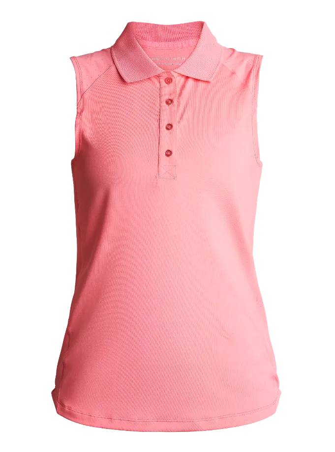 SIZE XS - ROHNISCH Rumi Sleeveless Polo Rose
