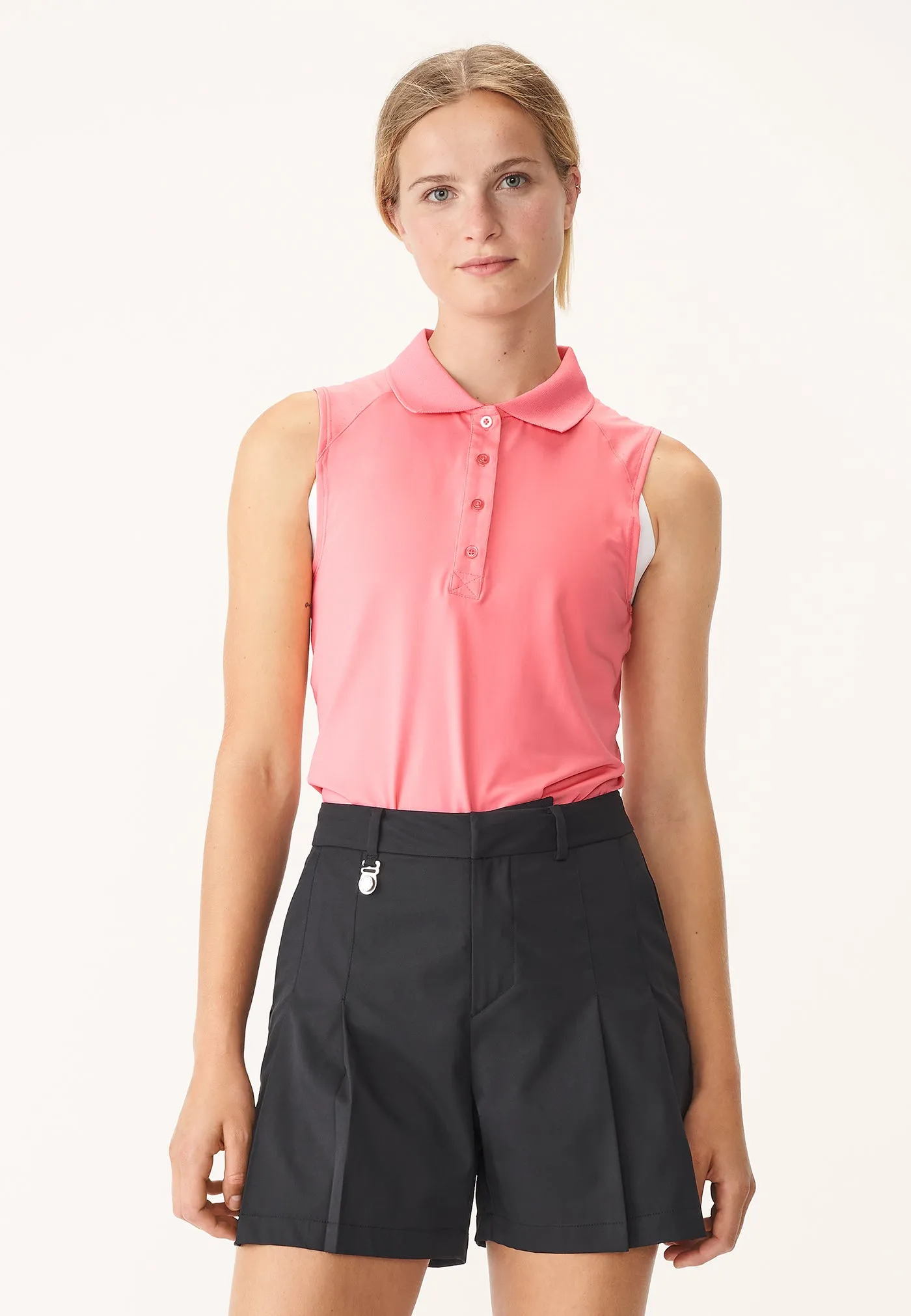 SIZE XS - ROHNISCH Rumi Sleeveless Polo Rose