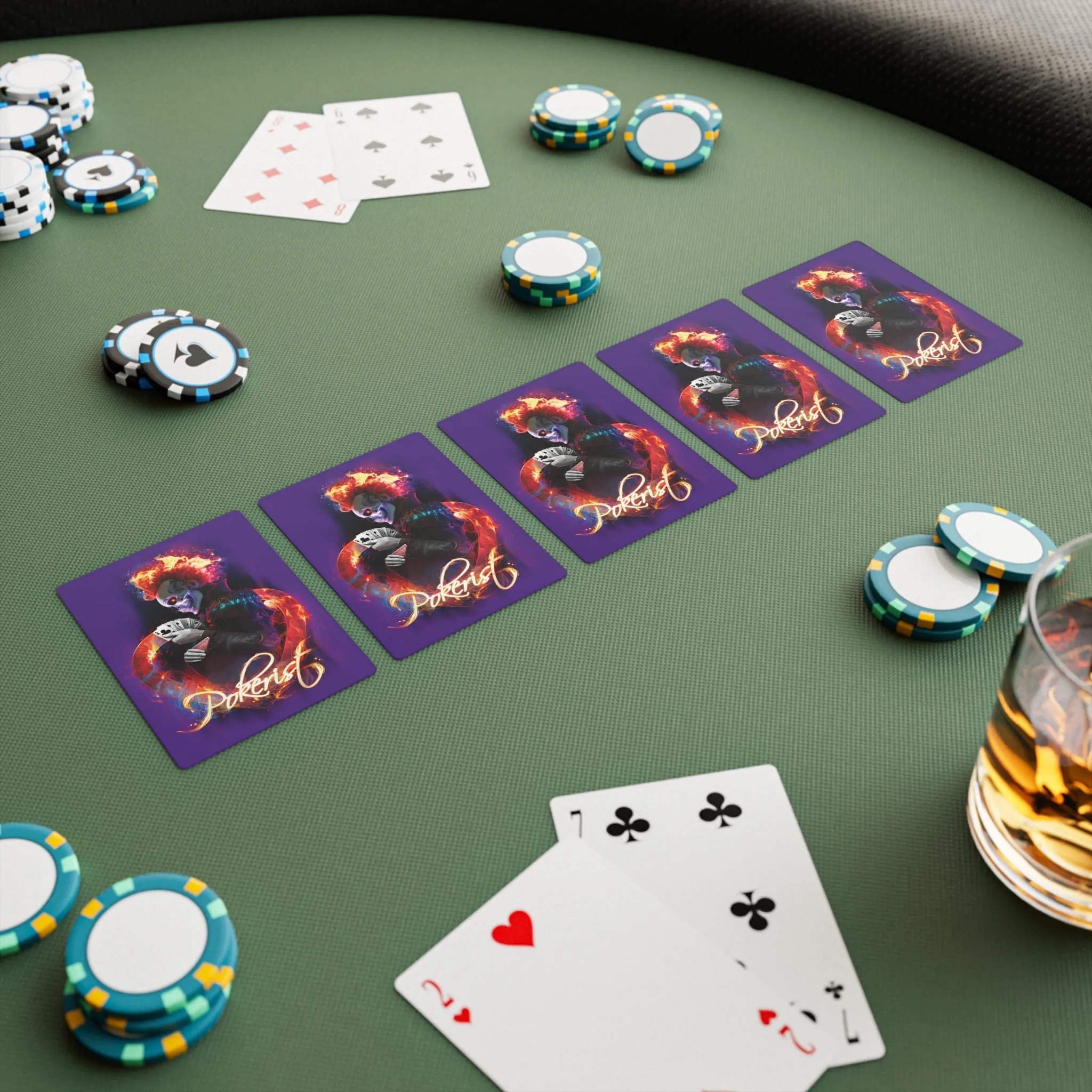 Skull Fire  - Poker Cards