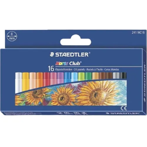 Staedtler 241-NC16 Noris Club Oil Pastels Set of 16 Colors