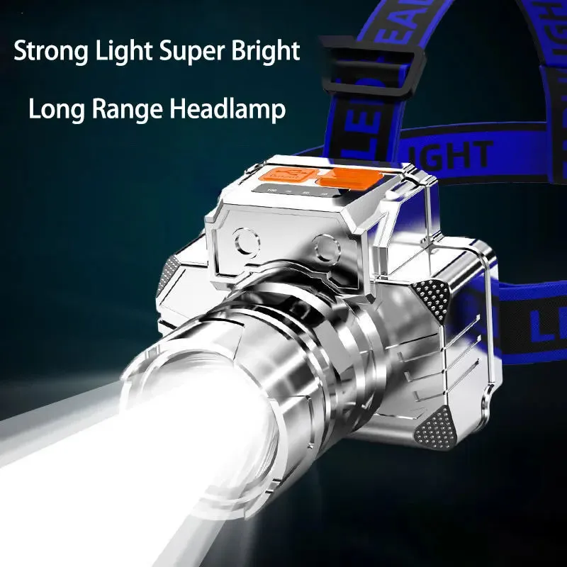 Strong Super Bright Headlamp LED Head Mounted Fishing Torch Outdoor Long Rang Camping Cycling Hunting Searchlight Headlight