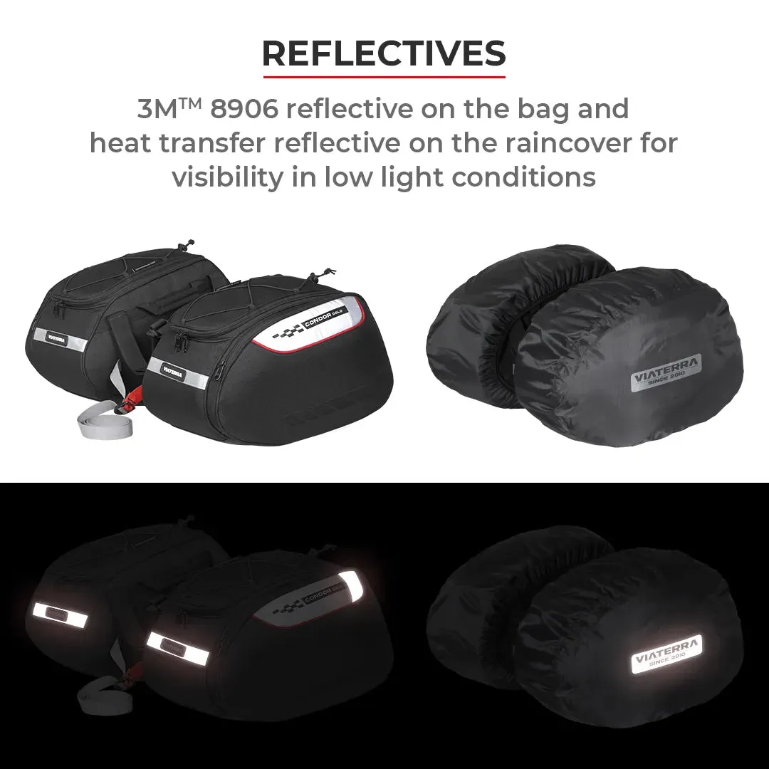 VIATERRA CONDOR SOLO - 100% WATERPROOF MOTORCYCLE SADDLEBAGS