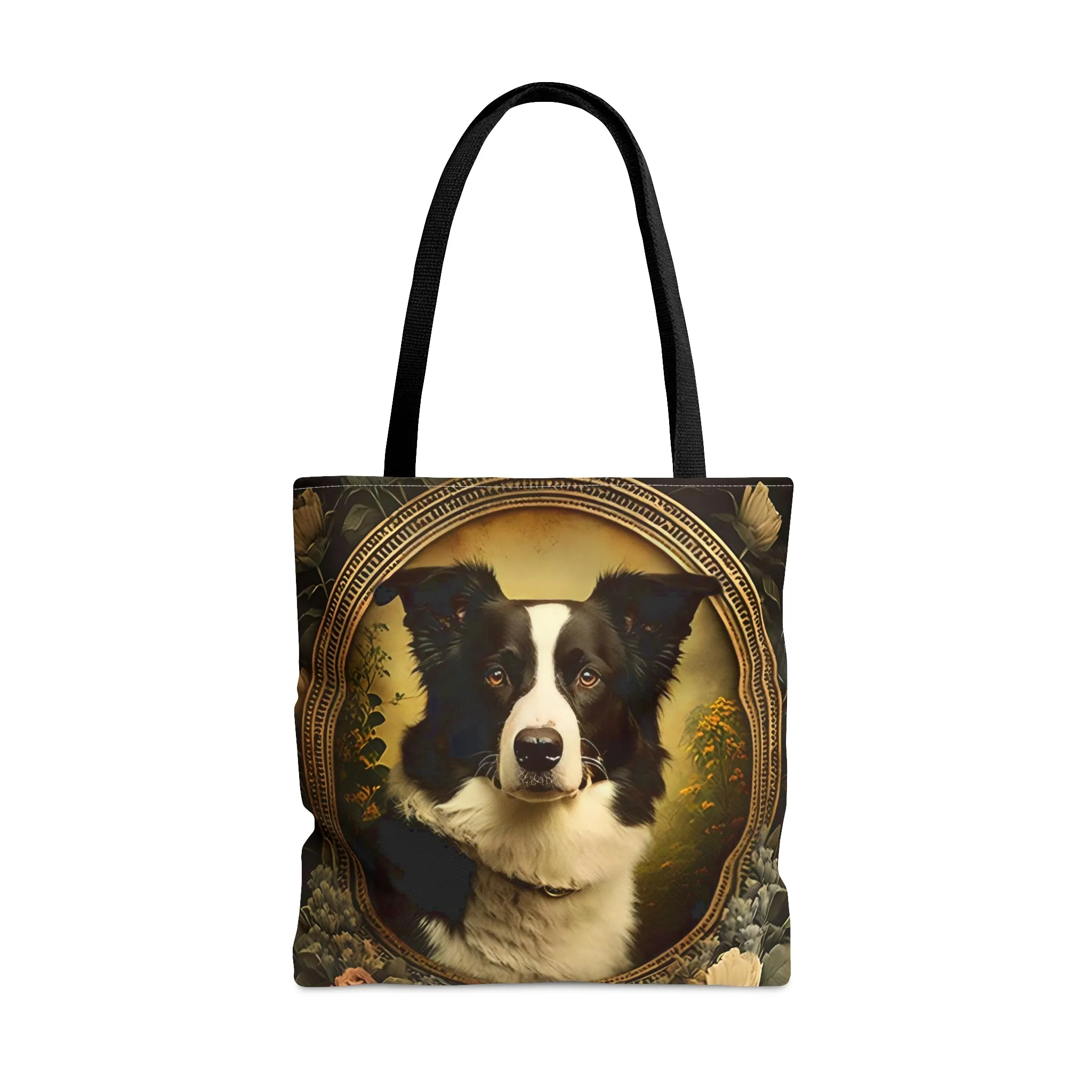 Vintage Art Nouveau Border Collie Tote Bag