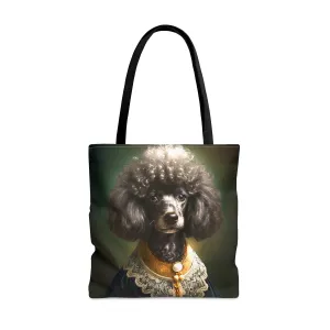 Vintage Victorian Poodle Bonnet Portrait Tote Bag