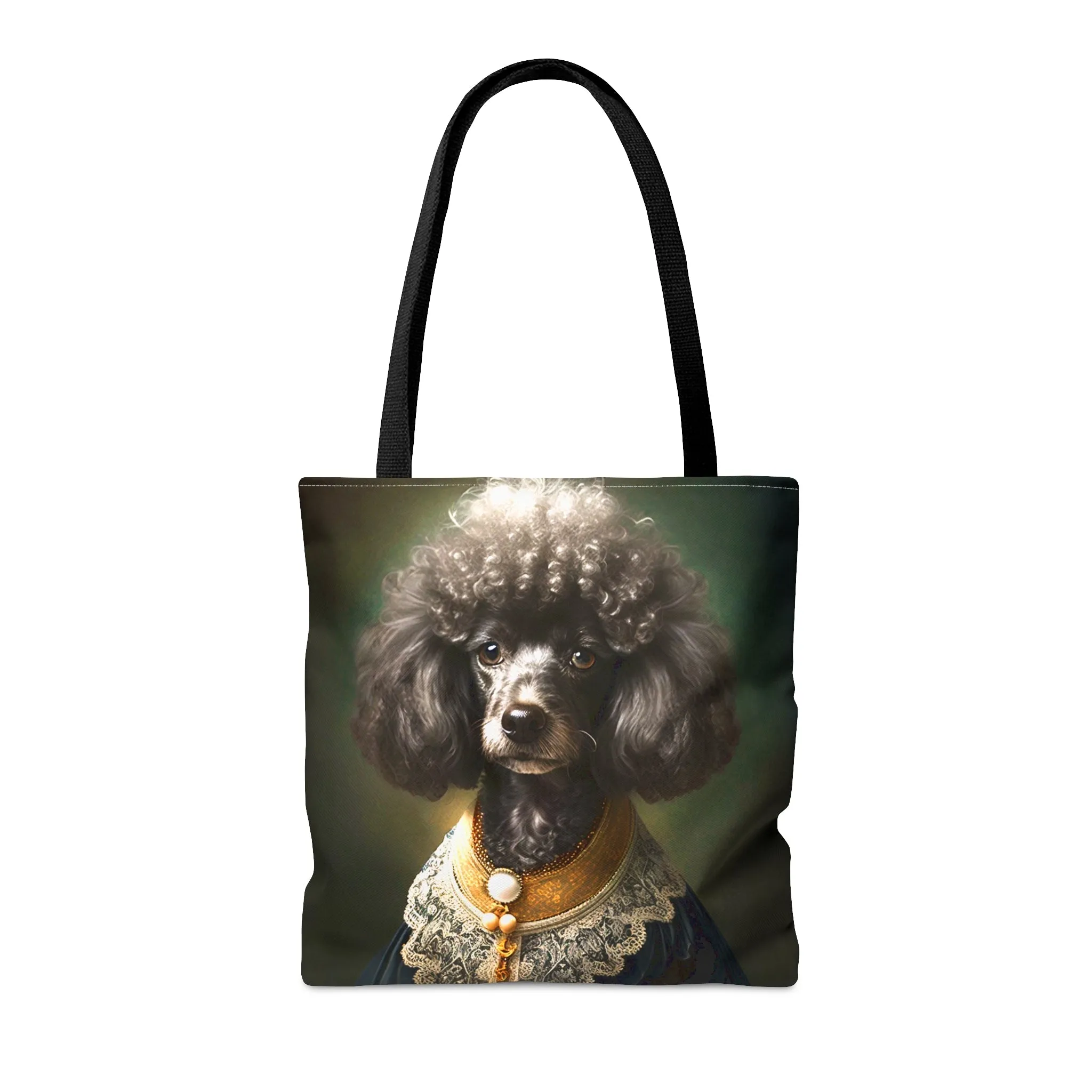 Vintage Victorian Poodle Bonnet Portrait Tote Bag