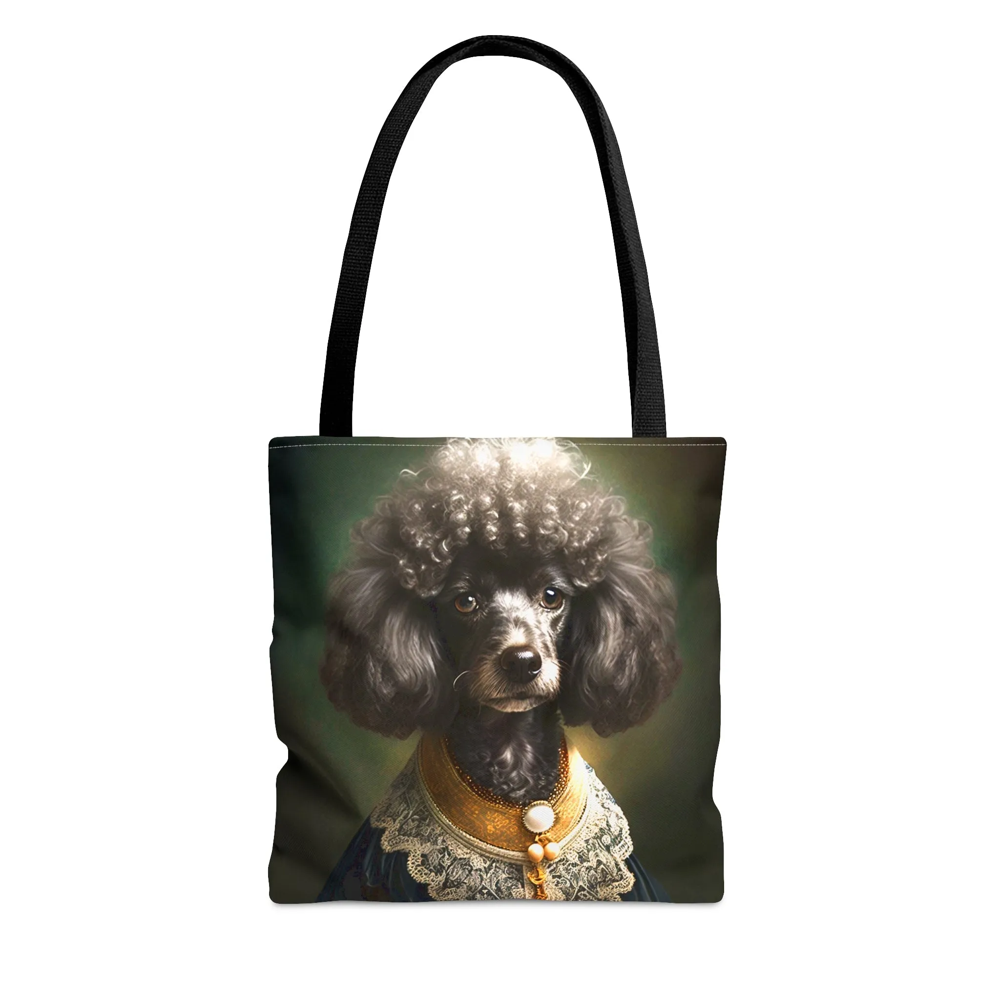 Vintage Victorian Poodle Bonnet Portrait Tote Bag