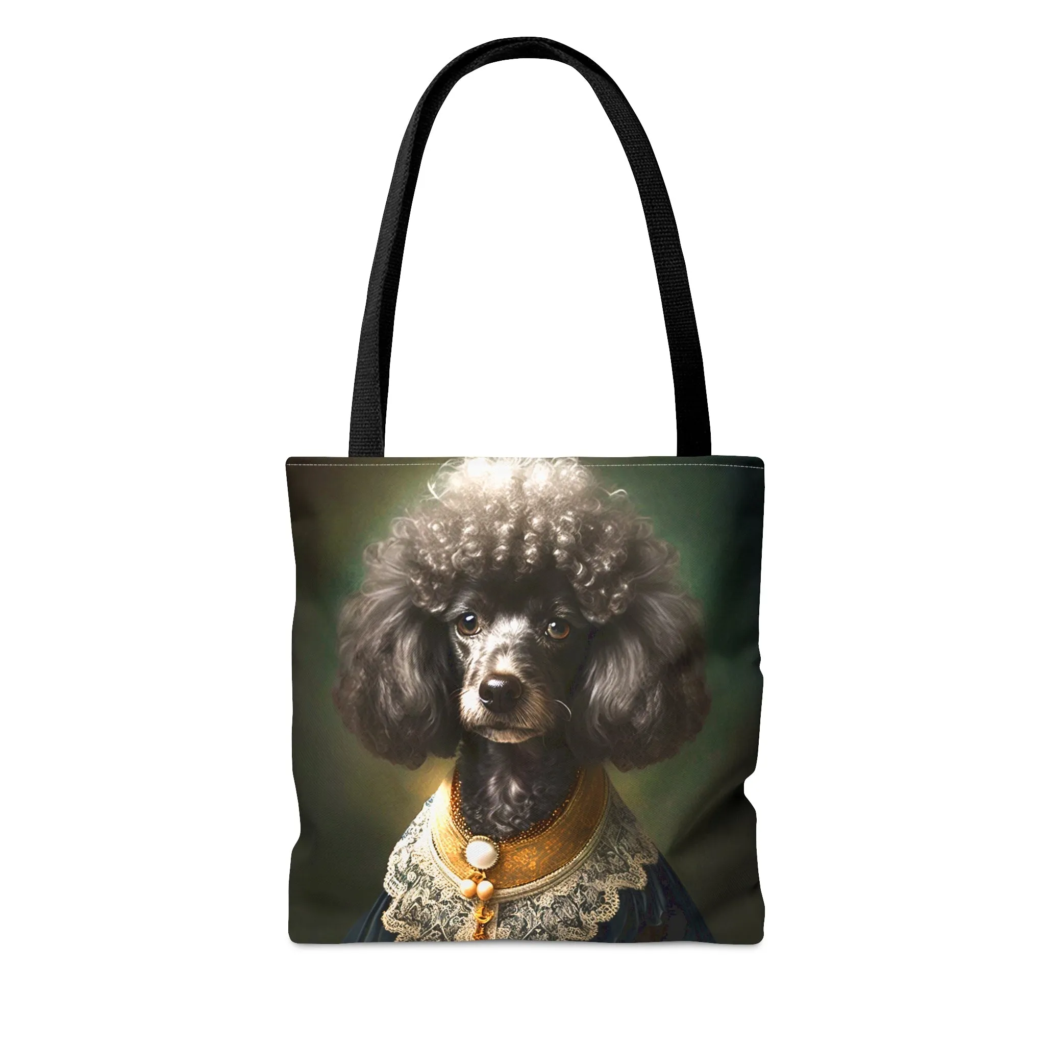 Vintage Victorian Poodle Bonnet Portrait Tote Bag