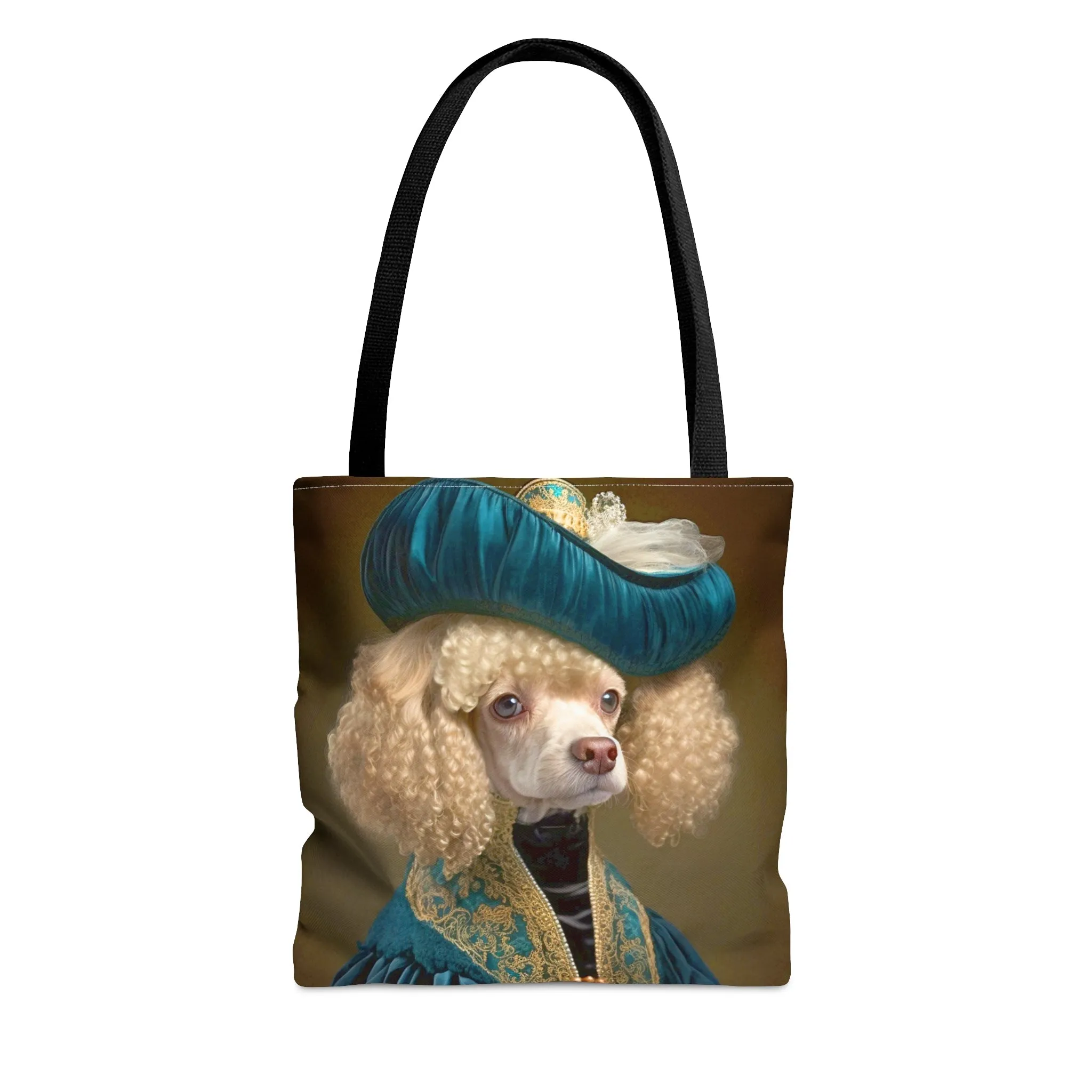 Vintage Victorian Poodle with Hat Portrait Tote Bag