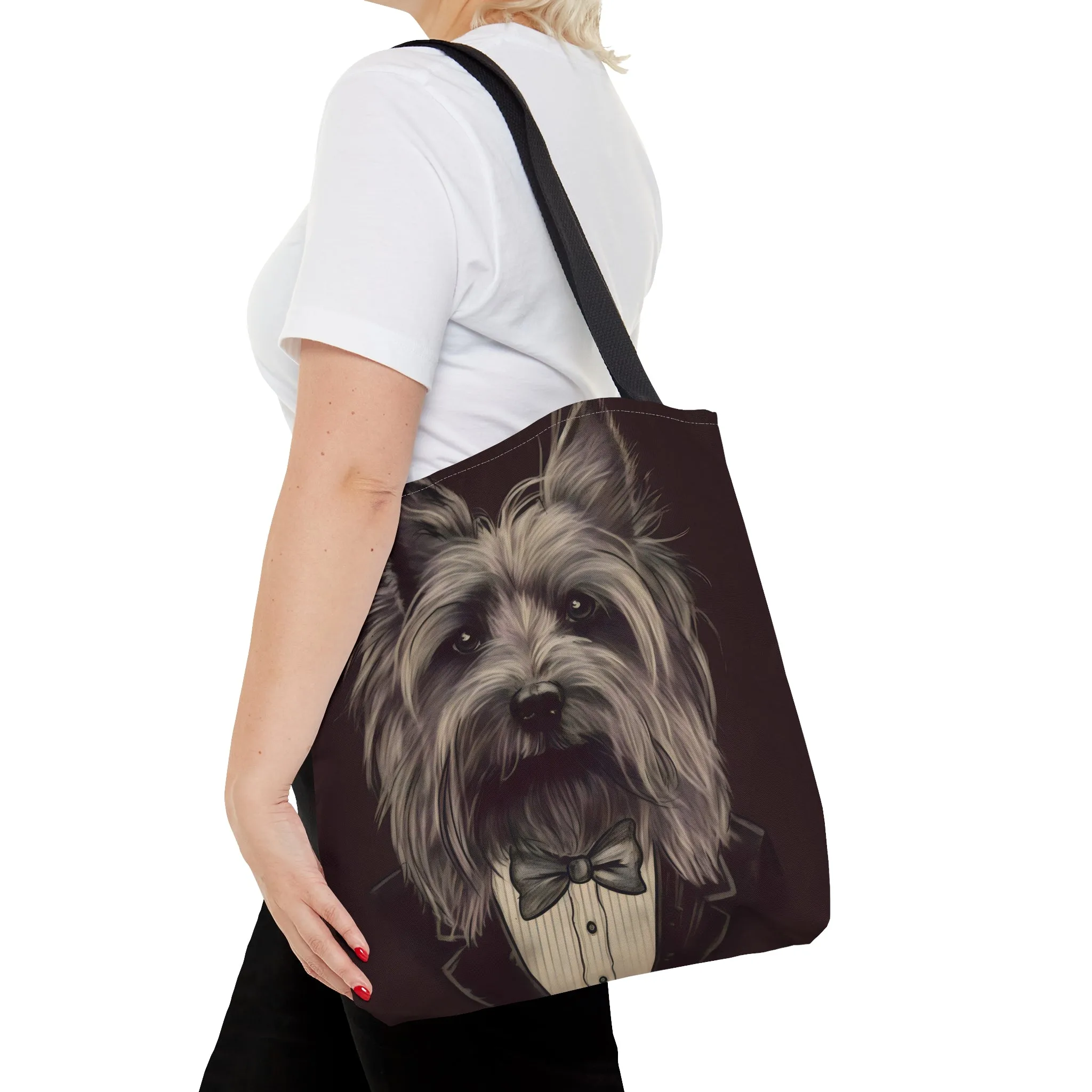 Vintage Victorian Skye Terrier Portrait Tote Bag