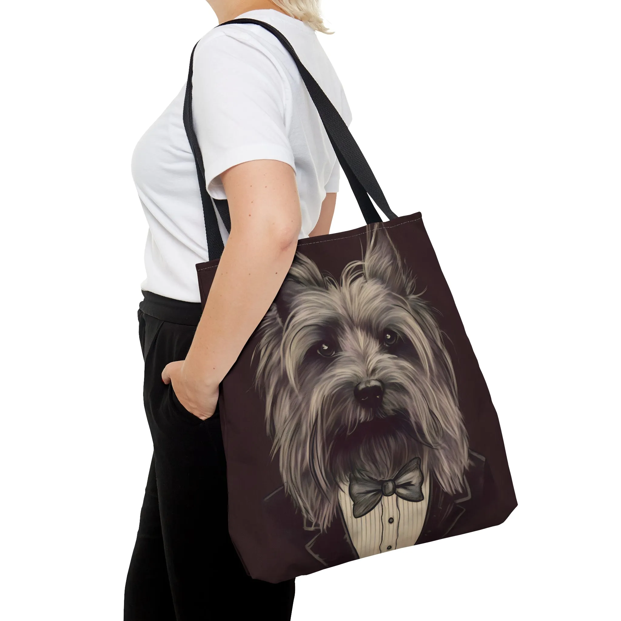 Vintage Victorian Skye Terrier Portrait Tote Bag