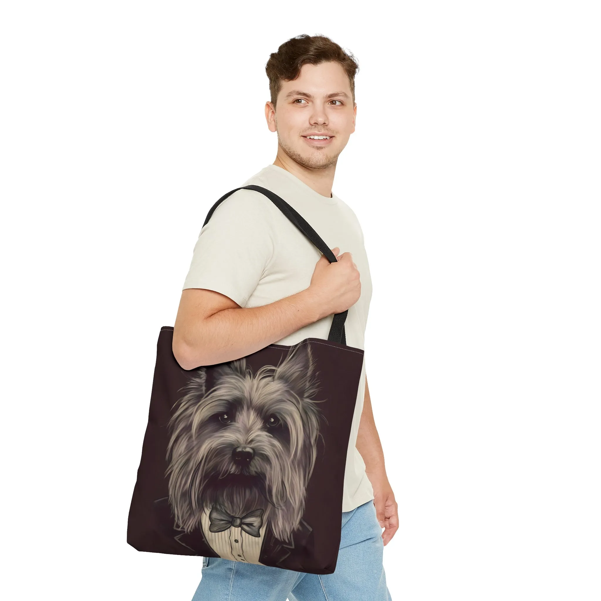 Vintage Victorian Skye Terrier Portrait Tote Bag