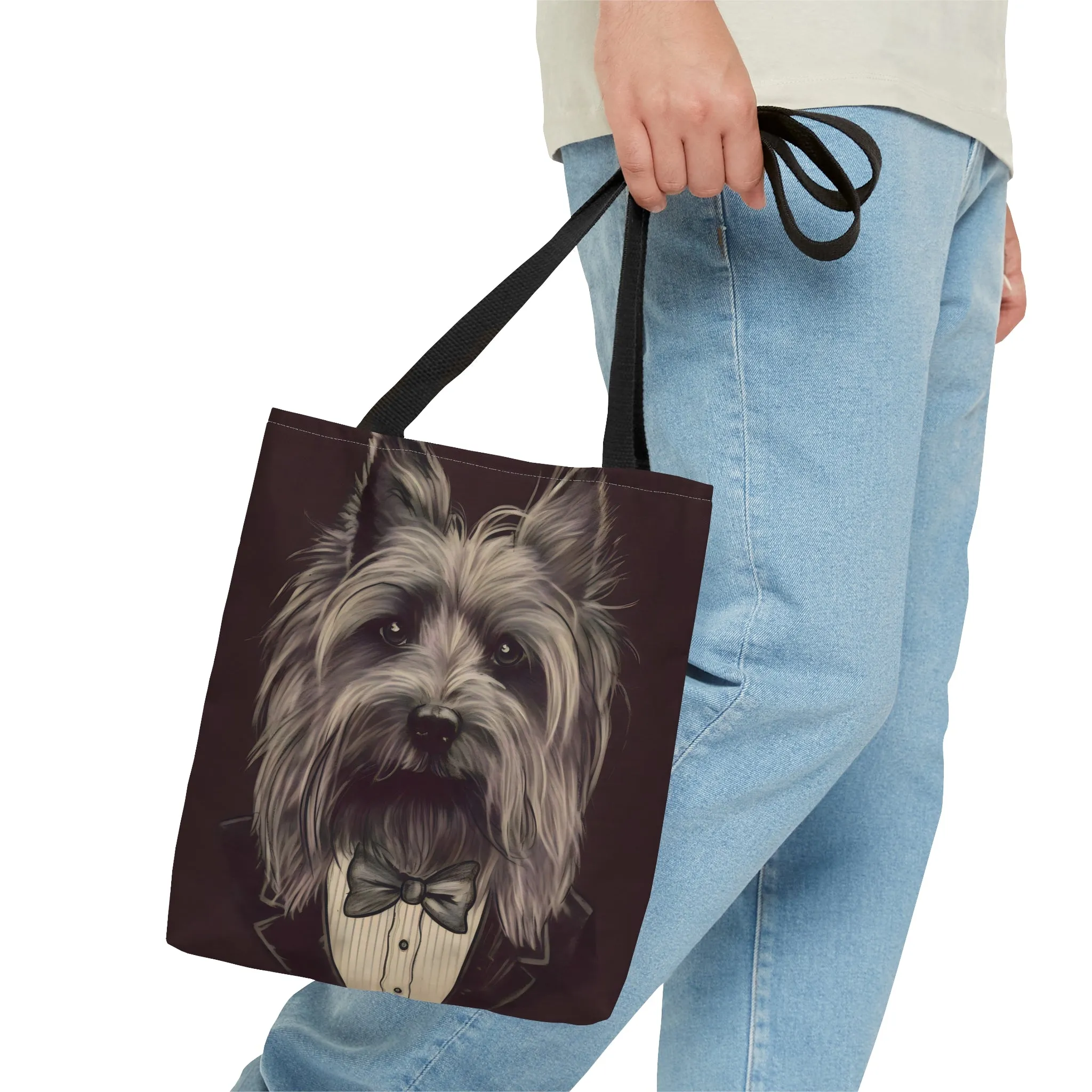 Vintage Victorian Skye Terrier Portrait Tote Bag