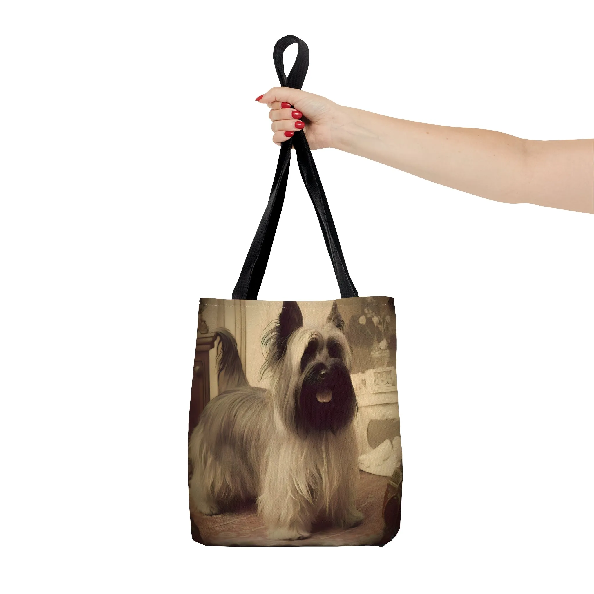 Vintage Victorian Skye Terrier Tote Bag