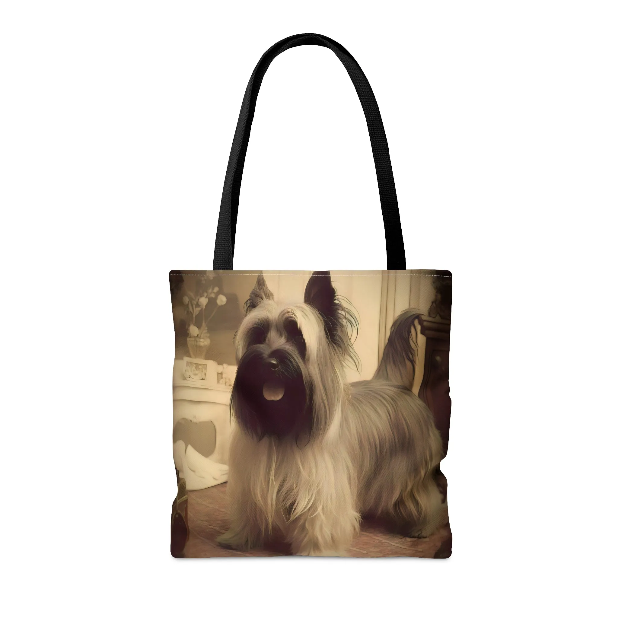 Vintage Victorian Skye Terrier Tote Bag