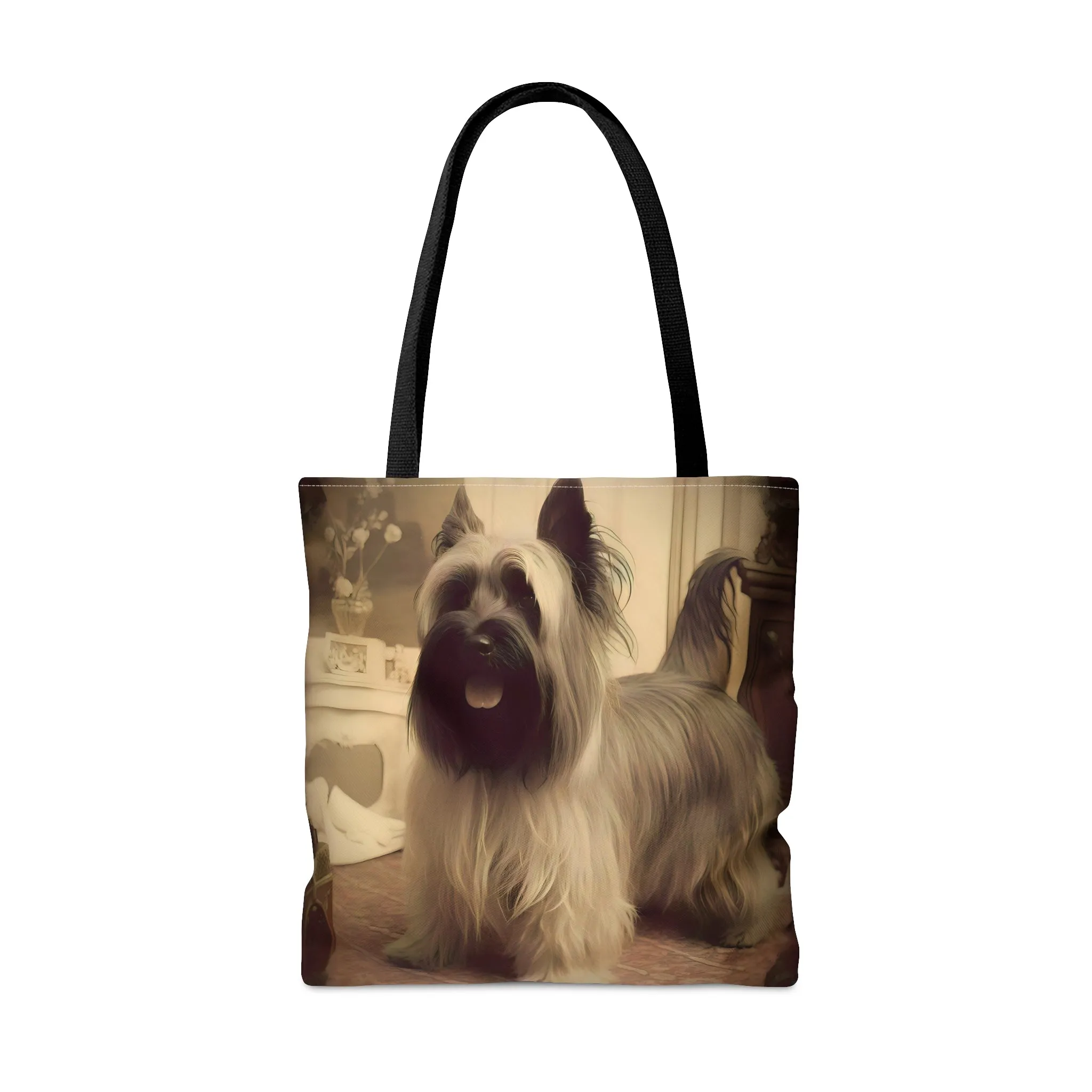 Vintage Victorian Skye Terrier Tote Bag