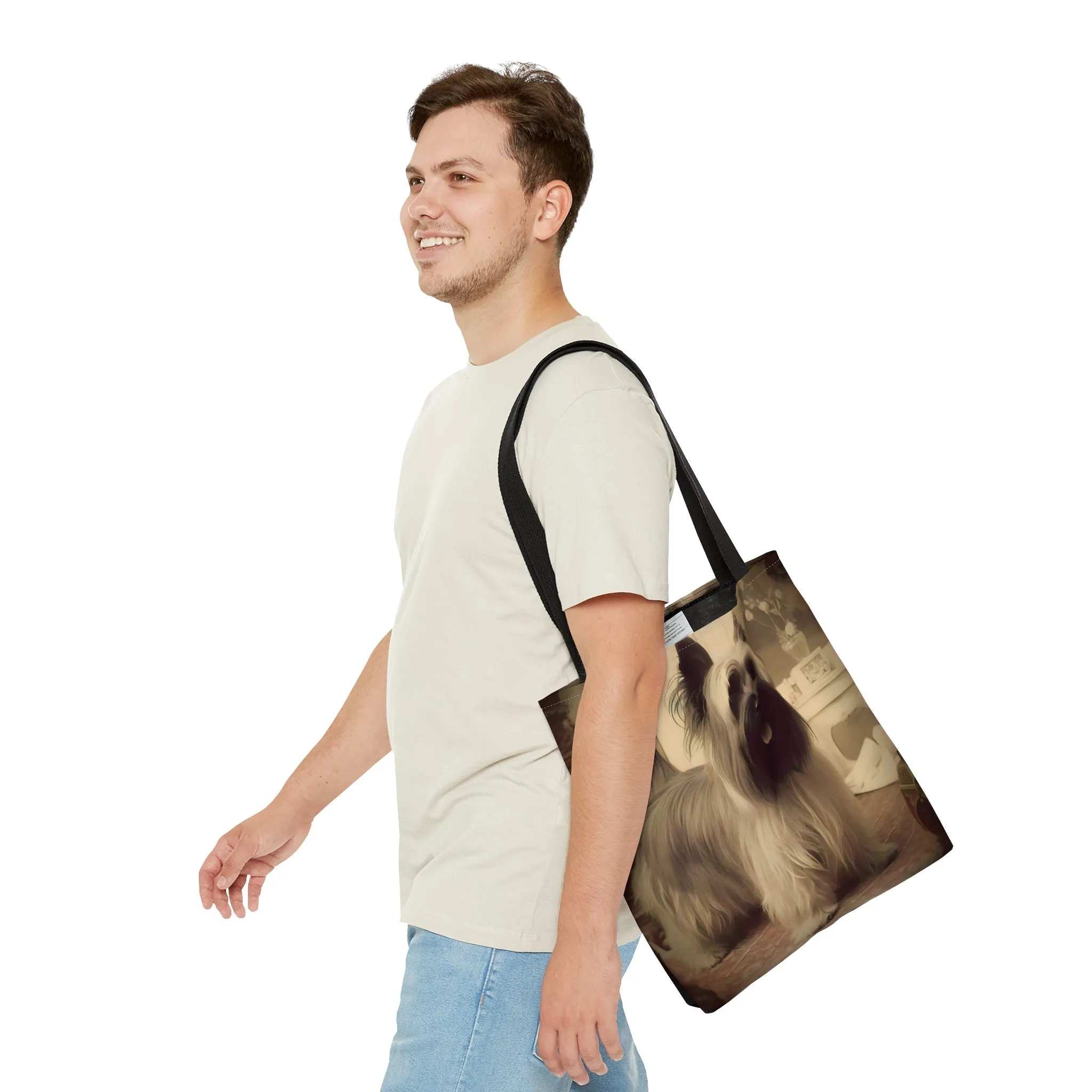 Vintage Victorian Skye Terrier Tote Bag