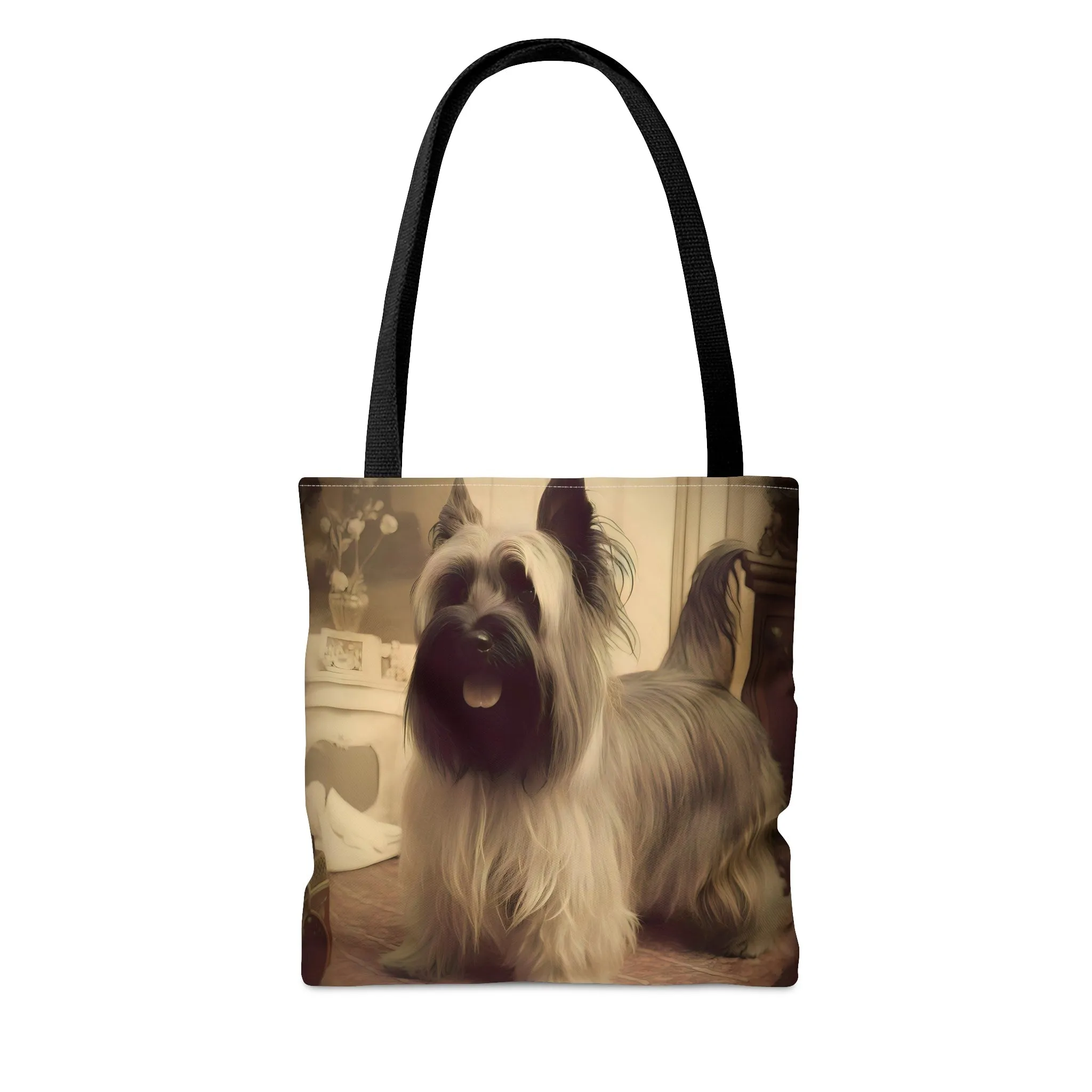 Vintage Victorian Skye Terrier Tote Bag
