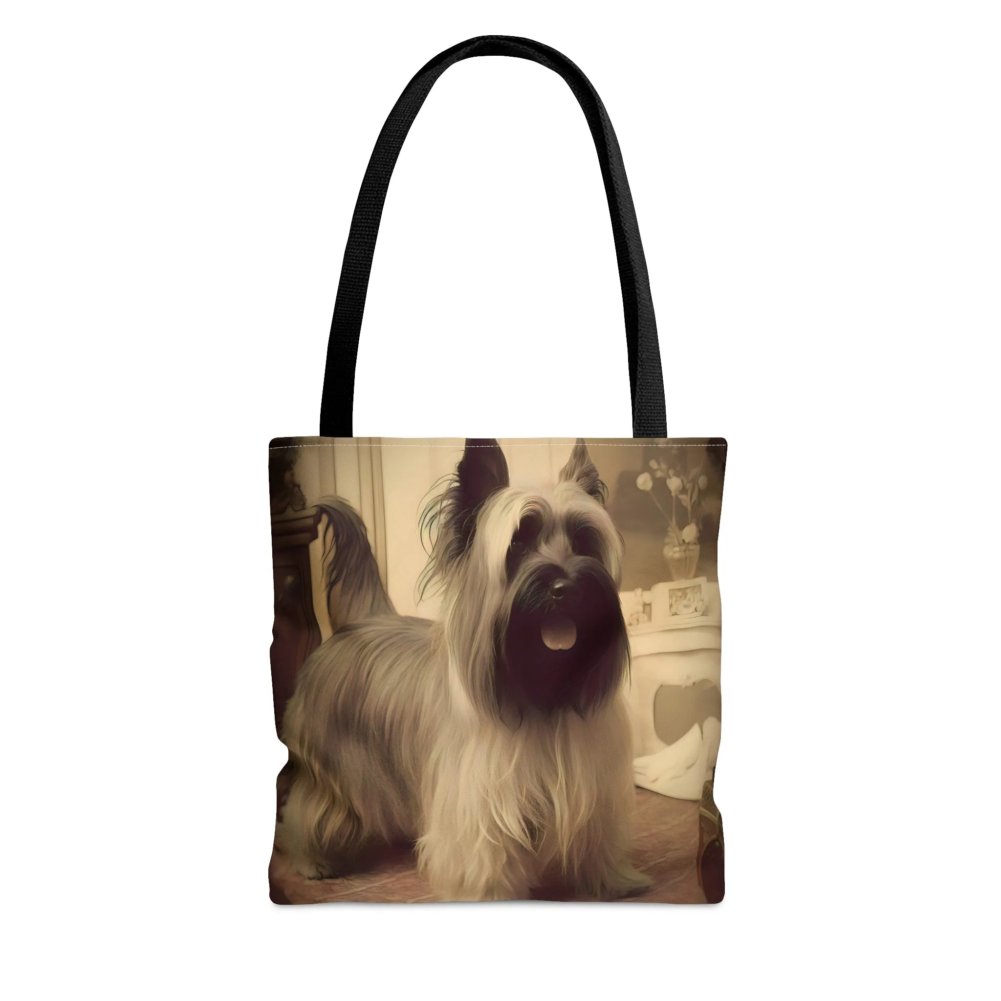 Vintage Victorian Skye Terrier Tote Bag
